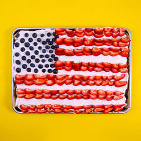 USA Flag Sheet Cake
