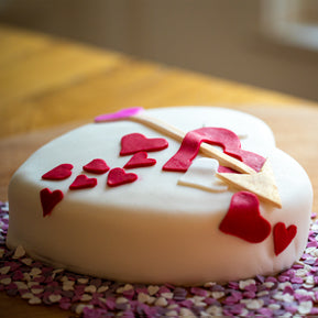 Heart-Shaped Fondant Cake