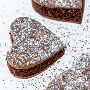 Heart Shaped Chocolate Cookie Sandwiches
